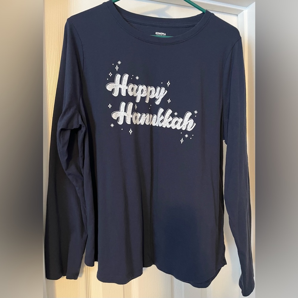 Long-sleeve t-shirt, Hanukkah, XL